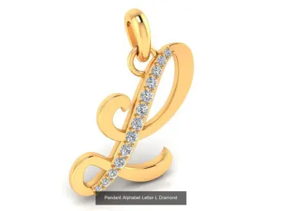 26 Alphabet Letter Pendant 3dm Model Render and Print 3D Model Pack