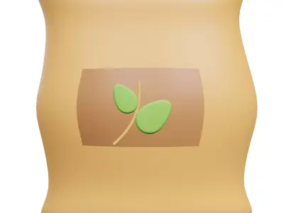 Seeds Icon Low-poly 3D model