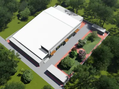 Marriage hall complete design drawings and estimate 3D model