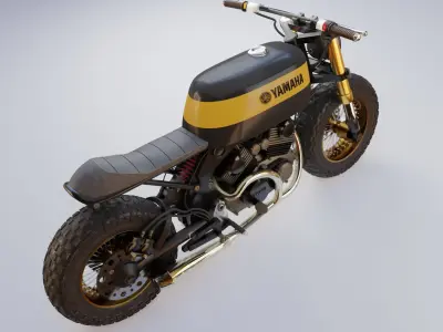 Yamaha XV 750 Custom cafe racer  3D model