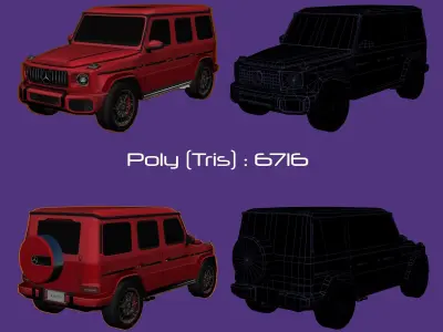Mercedes G63 AMG 2020 Low-poly 3D model