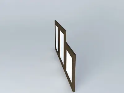 Paintings three empty frames Free 3D model