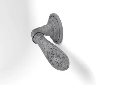 Door Handle Interior Fumed Brass 3D model