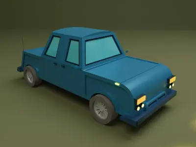 Lowpoly Car 1 Low-poly 3D model