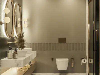 Bathroom design scene 3D model