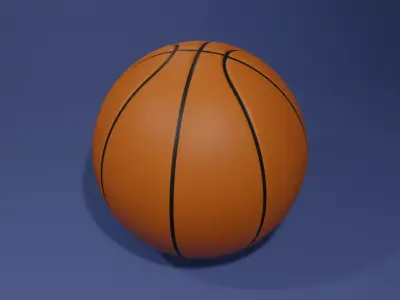 3D Basket Ball Model - Low Poly - Textures In Low-poly 3D model