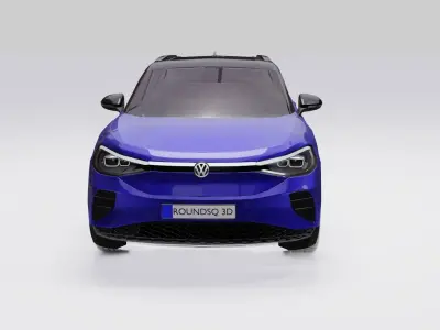 Volkswagen ID4 2022 Low-poly 3D model