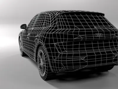 AUDI Q5 2018 LOWPOLY Low-poly 3D model