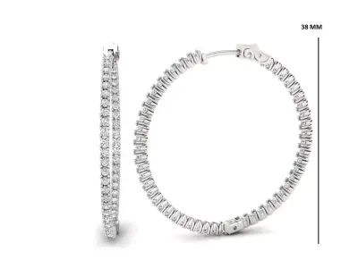 Women Diamond Earrings 3D print model 64