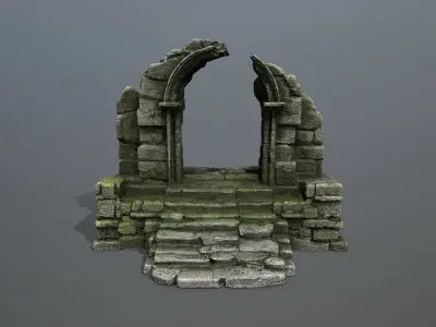 Ruin Gate Low-poly 3D model