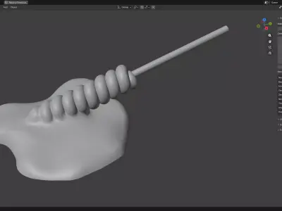 Twisty Melting Lollipop 3D print model