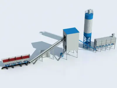 Concrete Batching Plant 3D model