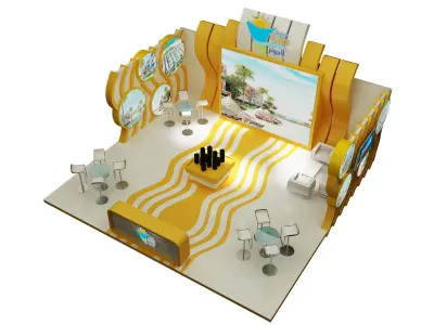 Booth Exhibition Stand a163 3D model