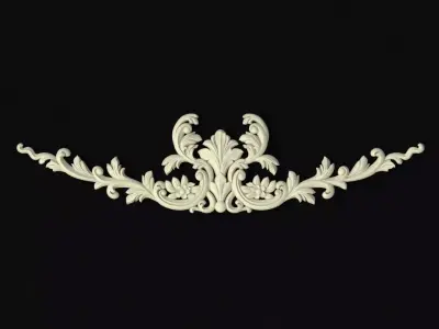 Central decor ornament for furniture 3D model 710