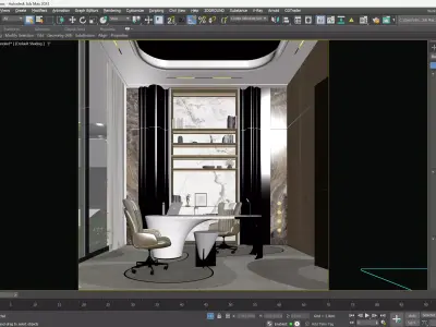 Luxury Villa Office Executive Interior   3D Model MAX FBX 3D model