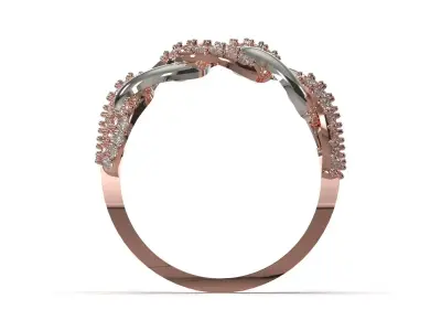 Sparkling Chain printable cad jewelry Ring model jr00325 3D print model