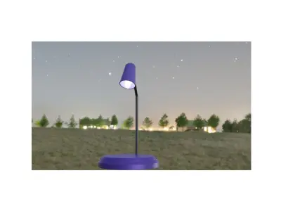 lamp low-poly table with base Free low-poly 3D model