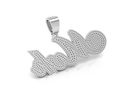 Diamond Pave Pendant 2139 3D print model