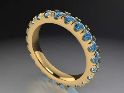 Eternity  halo ring   433 3D print model
