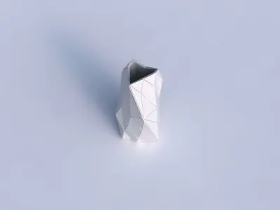 Vase twist curved tipping triangle 2 with triangle plates 3D print model