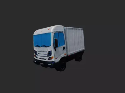 Delivery Truck low poly 3D model