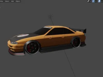 Silvia Tokyo Car Low Poly Model Low-poly 3D model
