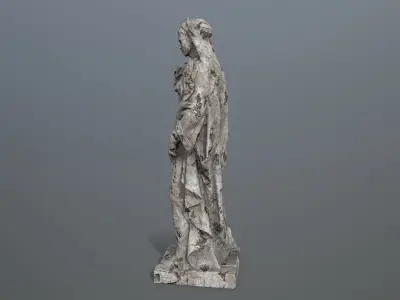 Afrodit Statue Low-poly 3D model