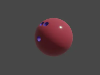 Simple Bowling Ball 3D model
