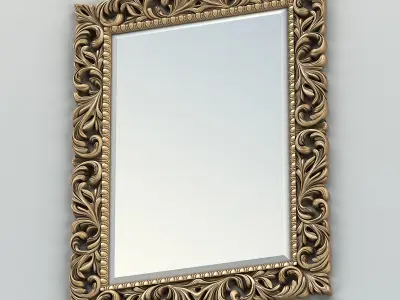 Rectangle mirror frame 001 3D model