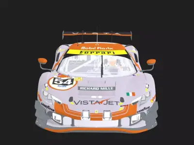 Realistic WEC Car 3D Model - High-Quality  Car for Animation Low-poly 3D model