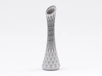 Rhombic Flower Vase 3D print model