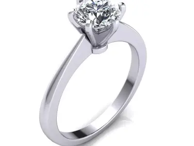 Luxury Solitaire Ring 3d Model Print  3D print model