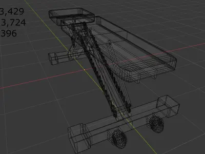 Low-Poly Gym Bench - Game-Ready 3D Model Low-poly 3D model