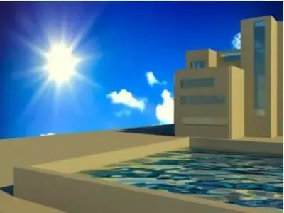 Modern style house Low-poly 3D model