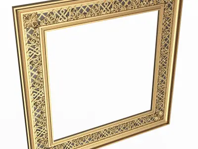 Classic Frame and Mirror 071 Low-poly 3D model