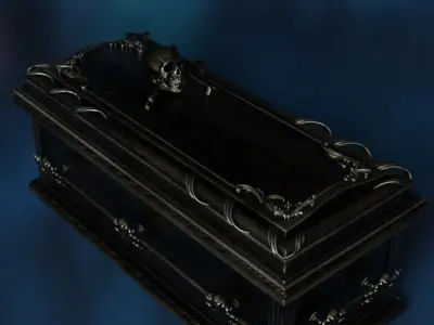 Coffin Vampire decor 3D model