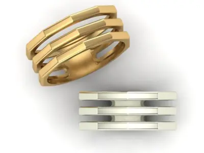 Triple Ring 3D print model