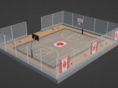 Basketball Stadium - Canada Low-poly 3D model