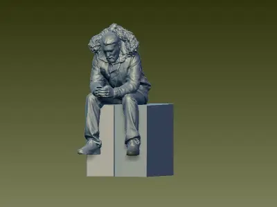 Bearded Winter Man statue - 3D print 3D print model