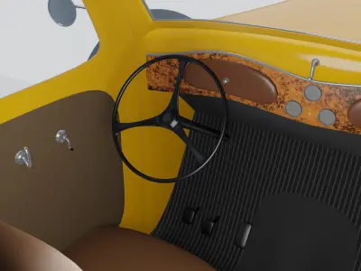 3D Dodge Sedan Taxi 3D model