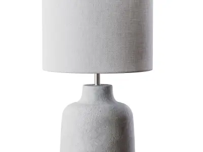 Handgemaakte tafellamp Ike betonnen voet 3D model