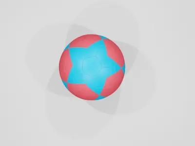Football  Low-poly 3D model