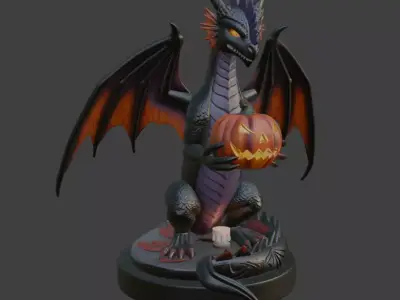 Halloween Black Demon 3D Model 3D print model