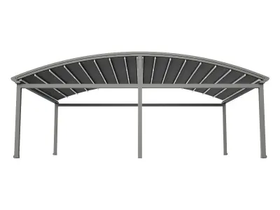 Motorized Pergola 2a composite grey metalic 3D model