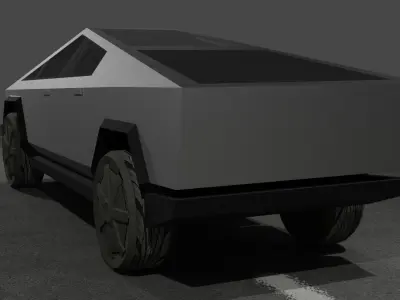 3D Tesla Cybertruck - Animated Textured Low-poly 3D model