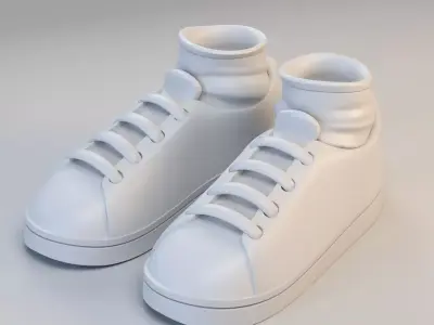 Cartoon Sport Shoes 3D model