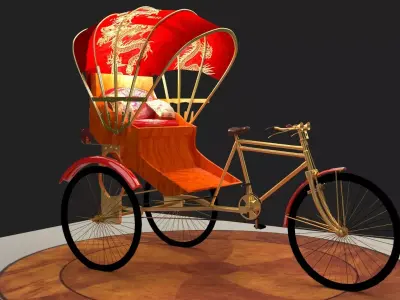 Chinese rickshaw 3D model
