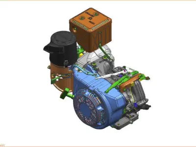 Motor Kohler CH440 Baja SAE Low-poly 3D model