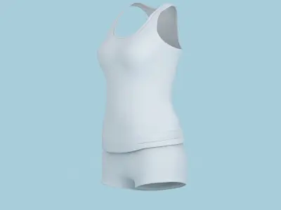 Sport Bra 3 Low-poly 3D model
