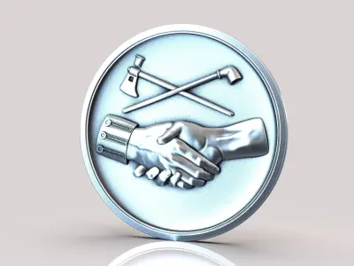 Peace Coin 3D print model purchase